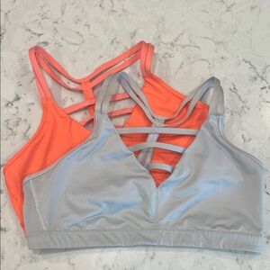 Victoria's Secret Strappy Sports Bras - Gray and Orange